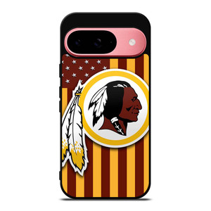 WASHINGTON REDSKINS LOGO USA FLAG Google Pixel 9 Case Cover WASHINGTON REDSKINS LOGO USA FLAG Google Pixel 9 Case Cover