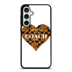 COACH NEW YORK BROWN HEART Samsung Galaxy S23 FE Case Cover