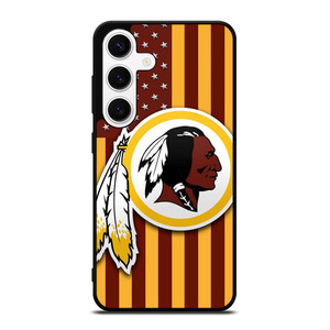 WASHINGTON REDSKINS LOGO USA FLAG Samsung Galaxy S24 Case Cover