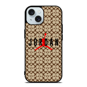 COACH NEW YORK AIR JORDAN BROWN iPhone 15 Case Cover COACH NEW YORK AIR JORDAN BROWN iPhone 15 Case Cover