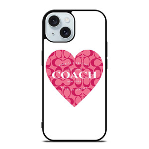 COACH NEW YORK PINK HEART iPhone 15 Case Cover