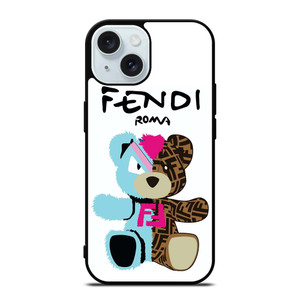 FENDI ROMA BEAR LOGO iPhone 15 Case Cover FENDI ROMA BEAR LOGO iPhone 15 Case Cover