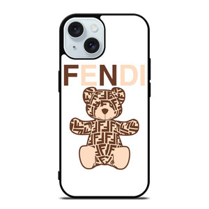 FENDI ROMA BROWN BEAR iPhone 15 Case Cover