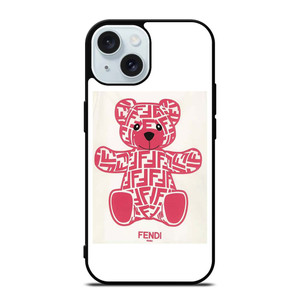 FENDI ROMA PINK BEAR iPhone 15 Case Cover FENDI ROMA PINK BEAR iPhone 15 Case Cover