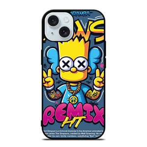 KAWS X BART SIMPSONS iPhone 15 Case Cover KAWS X BART SIMPSONS iPhone 15 Case Cover