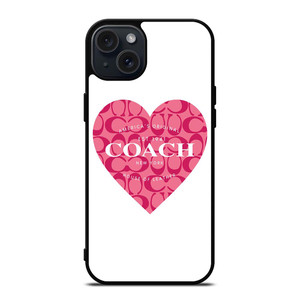 COACH NEW YORK PINK HEART iPhone 15 Plus Case Cover