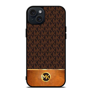 MICHAEL KORS MK LOGO BROWN ICON iPhone 15 Plus Case Cover