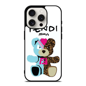 FENDI ROMA BEAR LOGO iPhone 15 Pro Case Cover