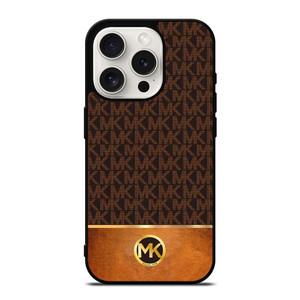 MICHAEL KORS MK LOGO BROWN ICON iPhone 15 Pro Case Cover