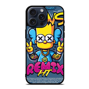 KAWS X BART SIMPSONS iPhone 15 Pro Max Case Cover