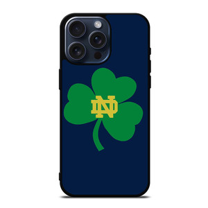 NOTRE DAME FIGHTING IRISH CLOVER LOGO iPhone 15 Pro Max Case Cover