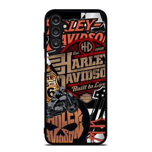 HARLEY DAVIDSON MOTORCYCLE LOGO COLLAGE Samsung Galaxy A14 Case Cover