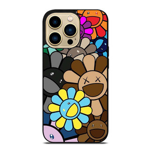 KAWS X TAKASHI MURAKAMI FLOWER iPhone 14 Pro Max Case Cover