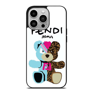FENDI ROMA BEAR LOGO iPhone 14 Pro Case Cover