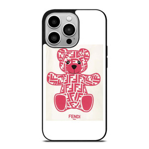 FENDI ROMA PINK BEAR iPhone 14 Pro Case Cover FENDI ROMA PINK BEAR iPhone 14 Pro Case Cover
