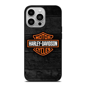 HARLEY DAVIDSON MOTORCYCLE WOODEN LOGO iPhone 14 Pro Case Cover