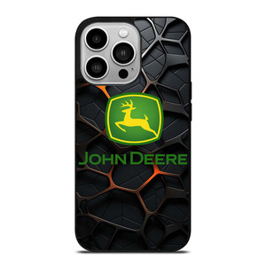 JOHN DEERE TRACTOR LOGO STEEL EMBLEM iPhone 14 Pro Case Cover