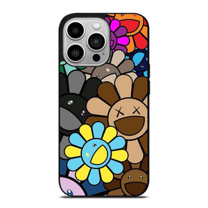 KAWS X TAKASHI MURAKAMI FLOWER iPhone 14 Pro Case Cover