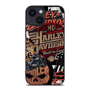 HARLEY DAVIDSON MOTORCYCLE LOGO COLLAGE iPhone 14 Plus Case Cover