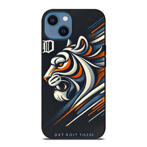 DETROIT TIGERS LOGO ART iPhone 14 Case Cover