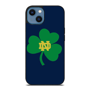 NOTRE DAME FIGHTING IRISH CLOVER LOGO iPhone 14 Case Cover