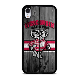 WISCONSIN BADGER WOODEN LOGO iPhone XR Case Cover