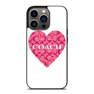 COACH NEW YORK PINK HEART iPhone 13 Pro Case Cover