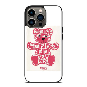 FENDI ROMA PINK BEAR iPhone 13 Pro Case Cover FENDI ROMA PINK BEAR iPhone 13 Pro Case Cover