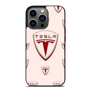 TESLA CAR LOGO COLLAGE iPhone 13 Pro Case Cover