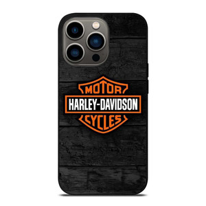 HARLEY DAVIDSON MOTORCYCLE WOODEN LOGO iPhone 13 Pro Case Cover