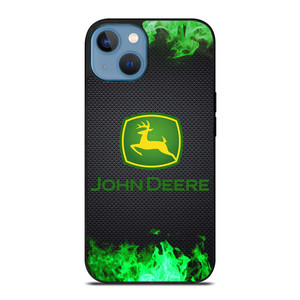 JOHN DEERE TRACTOR LOGO GREEN FIRE iPhone 13 Case Cover