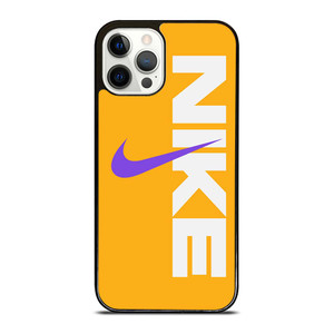 NIKE LOGO PURPLE YELLOW iPhone 12 Pro Case Cover