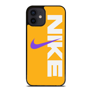 NIKE LOGO PURPLE YELLOW iPhone 12 Mini Case Cover NIKE LOGO PURPLE YELLOW iPhone 12 Mini Case Cover