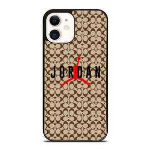 COACH NEW YORK AIR JORDAN BROWN iPhone 12 Case Cover COACH NEW YORK AIR JORDAN BROWN iPhone 12 Case Cover