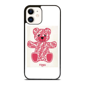 FENDI ROMA PINK BEAR iPhone 12 Case Cover FENDI ROMA PINK BEAR iPhone 12 Case Cover