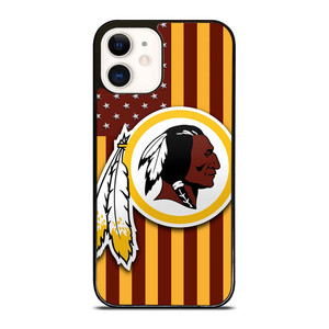 WASHINGTON REDSKINS LOGO USA FLAG iPhone 12 Case Cover WASHINGTON REDSKINS LOGO USA FLAG iPhone 12 Case Cover