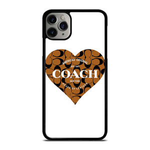 COACH NEW YORK BROWN HEART iPhone 11 Pro Max Case Cover