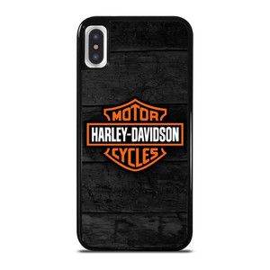 HARLEY DAVIDSON MOTORCYCLE WOODEN LOGO iPhone X / XS Case Cover