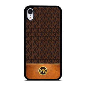 MICHAEL KORS MK LOGO BROWN ICON iPhone XR Case Cover