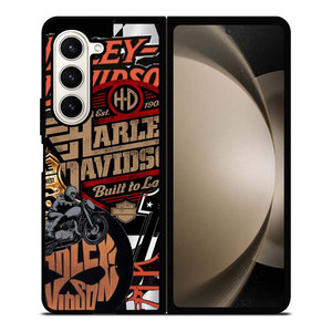 HARLEY DAVIDSON MOTORCYCLE LOGO COLLAGE Samsung Galaxy Z Fold 5 Case Cover