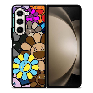 KAWS X TAKASHI MURAKAMI FLOWER Samsung Galaxy Z Fold 5 Case Cover
