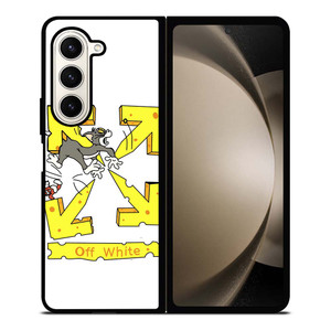 OFF WHITE TOM AND JERRY Samsung Galaxy Z Fold 5 Case Cover OFF WHITE TOM AND JERRY Samsung Galaxy Z Fold 5 Case Cover