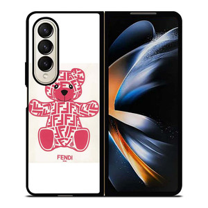 FENDI ROMA PINK BEAR Samsung Galaxy Z Fold 4 Case Cover FENDI ROMA PINK BEAR Samsung Galaxy Z Fold 4 Case Cover