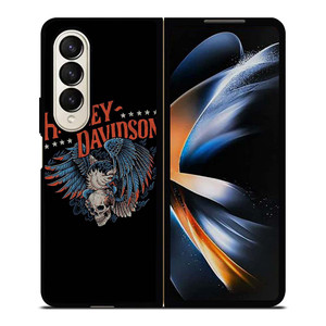HARLEY DAVIDSON LOGO SKULL EAGLE Samsung Galaxy Z Fold 4 Case Cover HARLEY DAVIDSON LOGO SKULL EAGLE Samsung Galaxy Z Fold 4 Case Cover