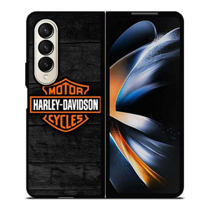HARLEY DAVIDSON MOTORCYCLE WOODEN LOGO Samsung Galaxy Z Fold 4 Case Cover