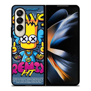 KAWS X BART SIMPSONS Samsung Galaxy Z Fold 4 Case Cover KAWS X BART SIMPSONS Samsung Galaxy Z Fold 4 Case Cover