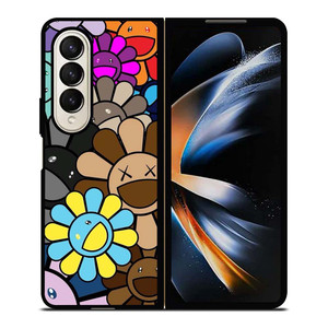 KAWS X TAKASHI MURAKAMI FLOWER Samsung Galaxy Z Fold 4 Case Cover