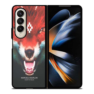 MARCELO BURLON FOX Samsung Galaxy Z Fold 4 Case Cover MARCELO BURLON FOX Samsung Galaxy Z Fold 4 Case Cover