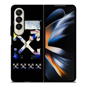 OFF WHITE CLOTHING ART LOGO Samsung Galaxy Z Fold 4 Case Cover