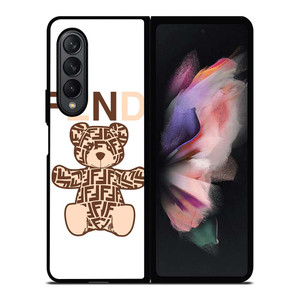 FENDI ROMA BROWN BEAR Samsung Galaxy Z Fold 3 Case Cover